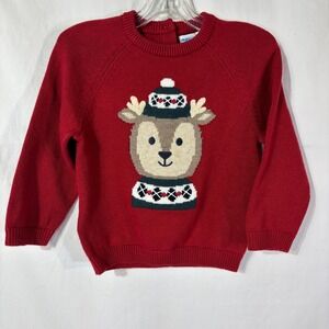 Mayoral Baby Reindeer Motif Red Sweater Cotton Wool Blend Size‎ 18m Christmas